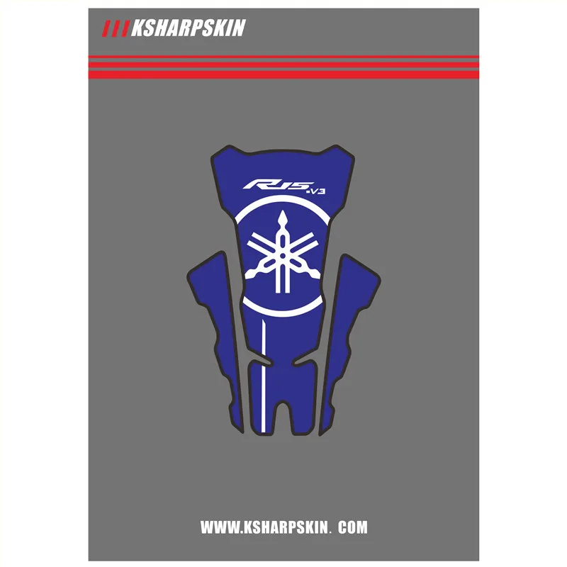K-YG-YMH-R15-02 3D ADESIVI наклейка эмблема защиты Танк Pad Cas кепки подходит для YAMAHA R15 R 15 - Цвет: K-YG-YMH-R15-02