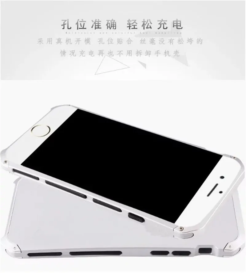 Роскошный металлический алюминиевый чехол+ сверхмощный чехол для iPhone X XS MAX 8 6 6 S 7 Plus 5s SE XR