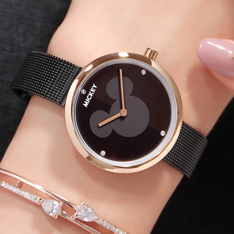 Новинка 2018 оригинальные женские кварцевые часы с Минни Маус модные трендовые