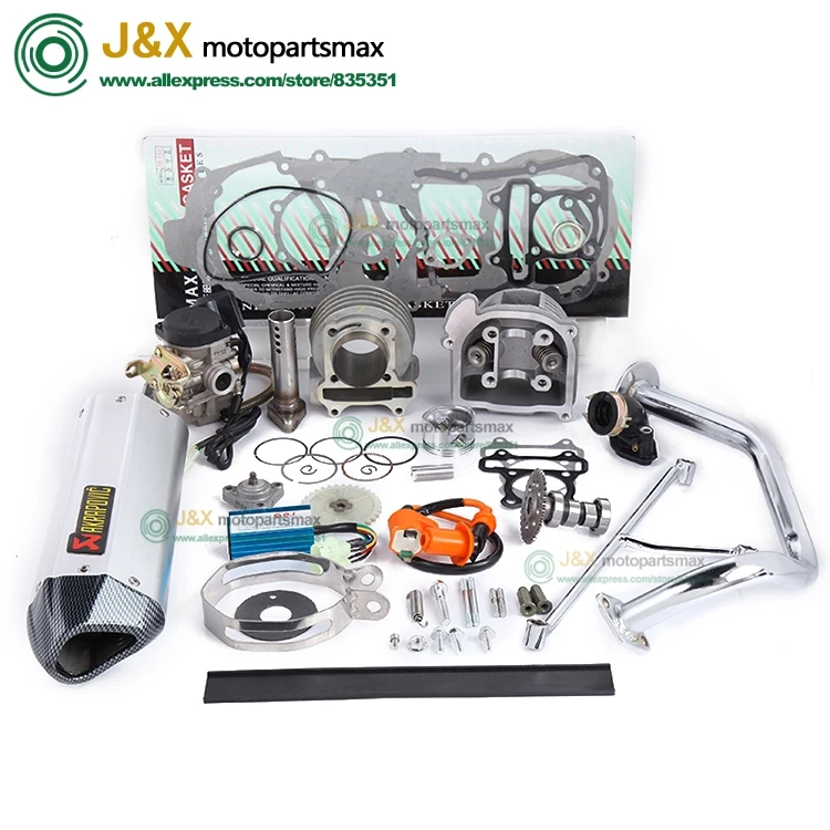 GY6 100 139qmb 139qma двигатель добавить мощность 30% гоночный Распредвал CDI глушитель