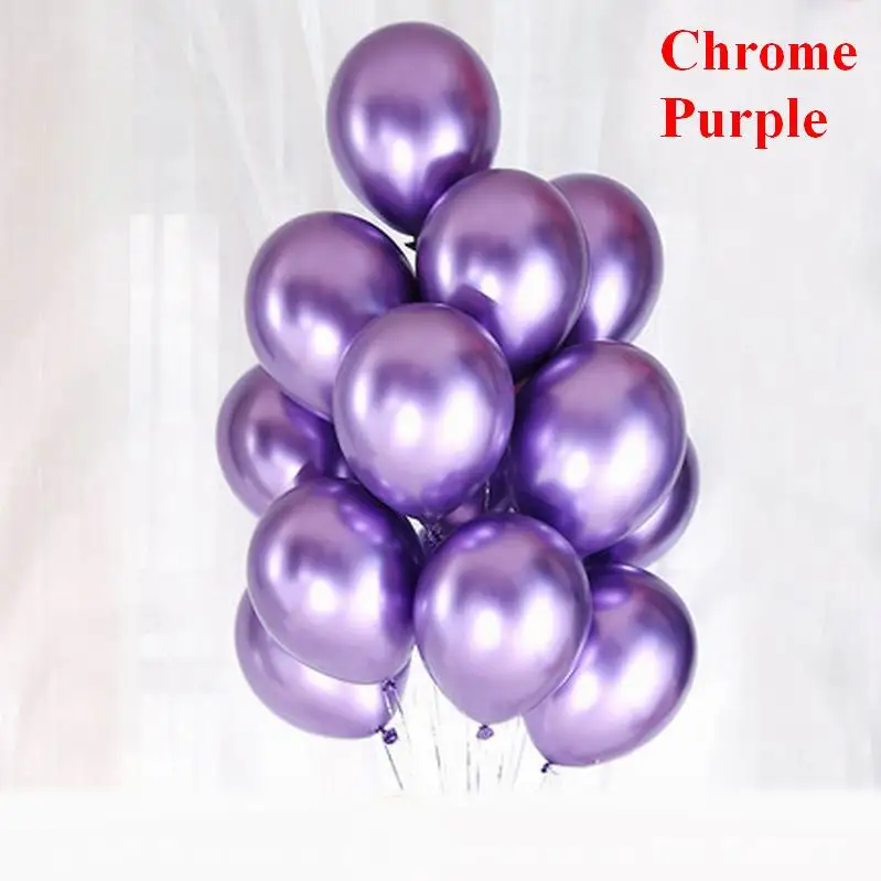 Chrome purple 10 шт. 10 дюймов двойной слой Руди красный бордовый латексные шары металлические надувные воздушные шары Свадьба День Рождения Вечеринка украшения - Цвет: Chrome purple