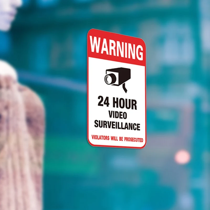 5 шт./лот водостойкий солнцезащитный крем Главная CCTV товары теле и видеонаблюдения безопасности камера сигнальная наклейка Предупреждение Переводные(наклеивающиеся) знаки