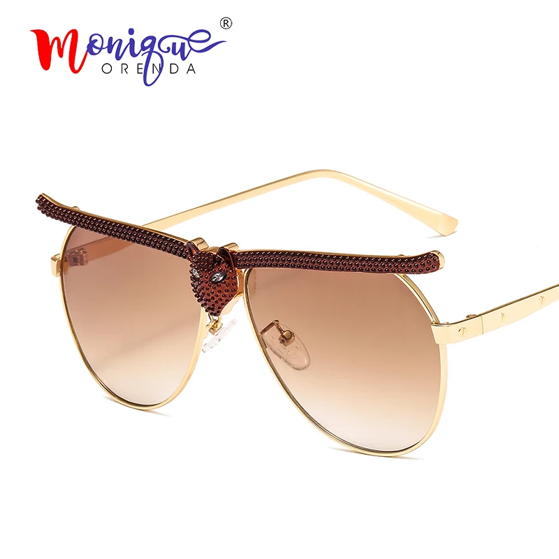 Женские солнцезащитные очки оверсайз с совой винтажные Роскошные брендовые