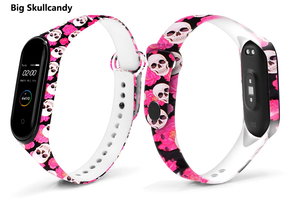 BOORUI Mi band 4 ремешок для xiaomi mi band 4 аксессуары pulsera inteligente силиконовый пояс с цветами Замена для m4 band