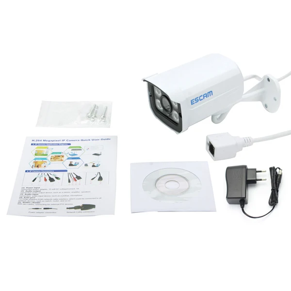 Escam кирпич QD300 мини камера HD720P ик патрон H.264 CMOS ip-камера 3 6 мм линзы Onvif ночное