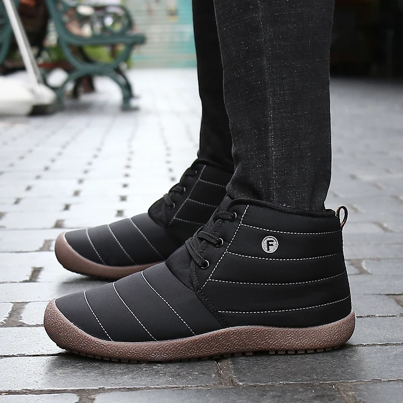 Модные ботинки мужская обувь уличная зимняя мужские теплые зимние повседневная