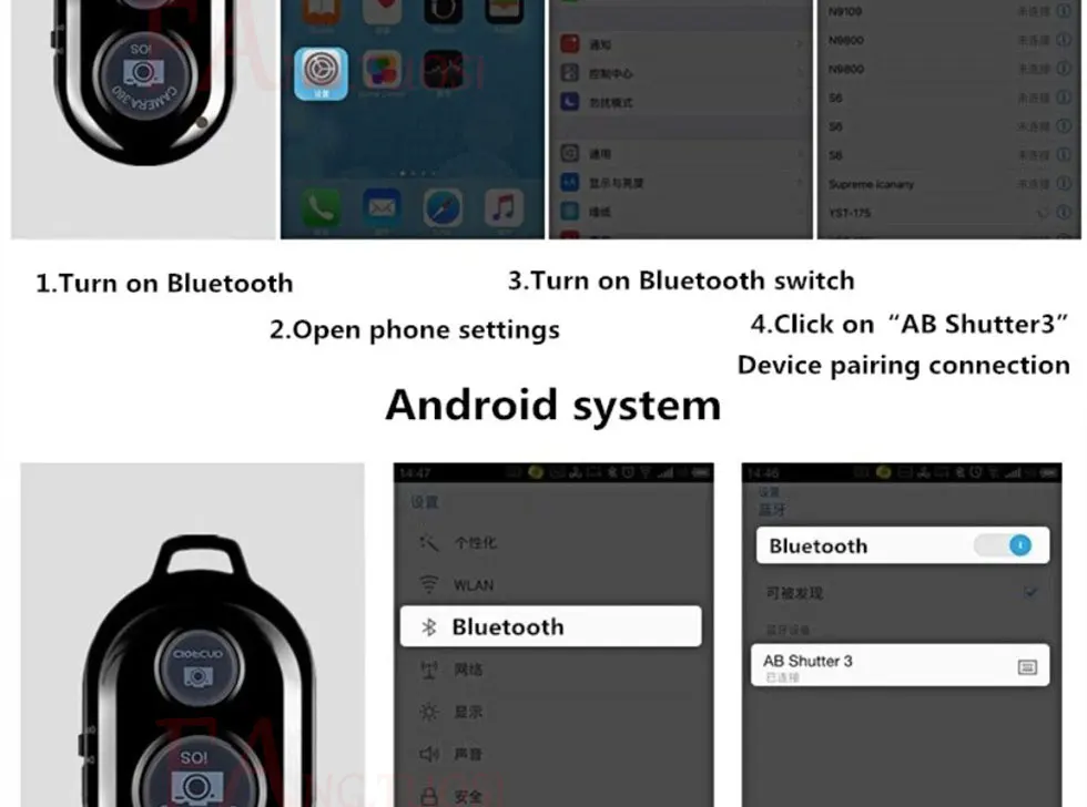 Ручной штатив FANGTUOSI, Проводная Мини палка для селфи, монопод для iPhone 6S 5, samsung, huawei, Xiaomi, Bluetooth, дистанционный штатив
