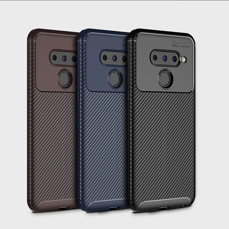 Для LG G8 чехол thinq conque TPU мобильный телефон мягкий углеродный fundas углеродное