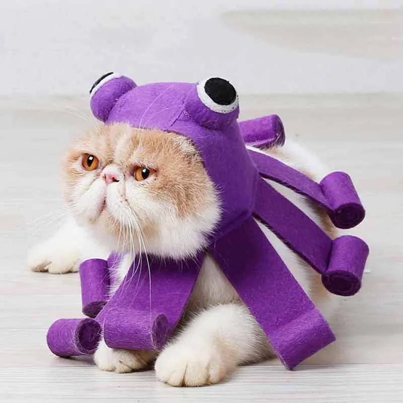 Милые шапки для собак Осьминог головной убор эластичная юбка на день рождения