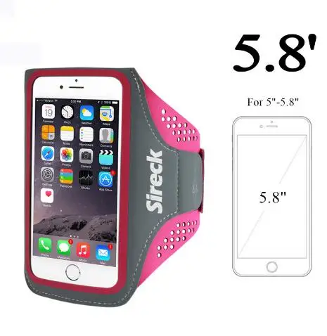 Pink L Sireck Спорт Работает Мешок Водонепроницаемый Плечо Для 5.0 ''5.8'' Телефон Открытый Тренажерный Зал Случай Запустить Руки Пакет Работает аксессуары - Цвет: Pink L