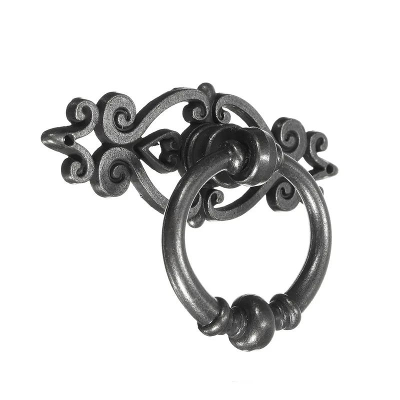 2 шт. Черный винтажный кухонный шкаф буфет комод дверь кольцо для ящика тяги ручки