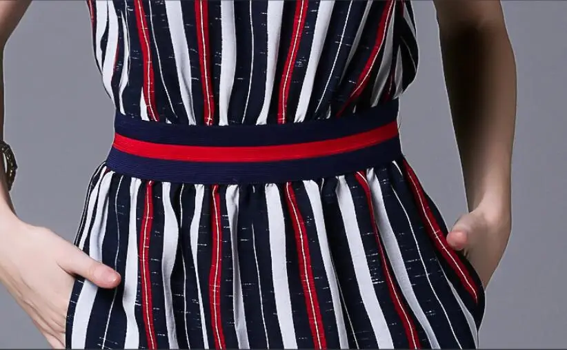 Длинное летнее платье в полоску vestidos mujer офисное украинском стиле Longue Femme