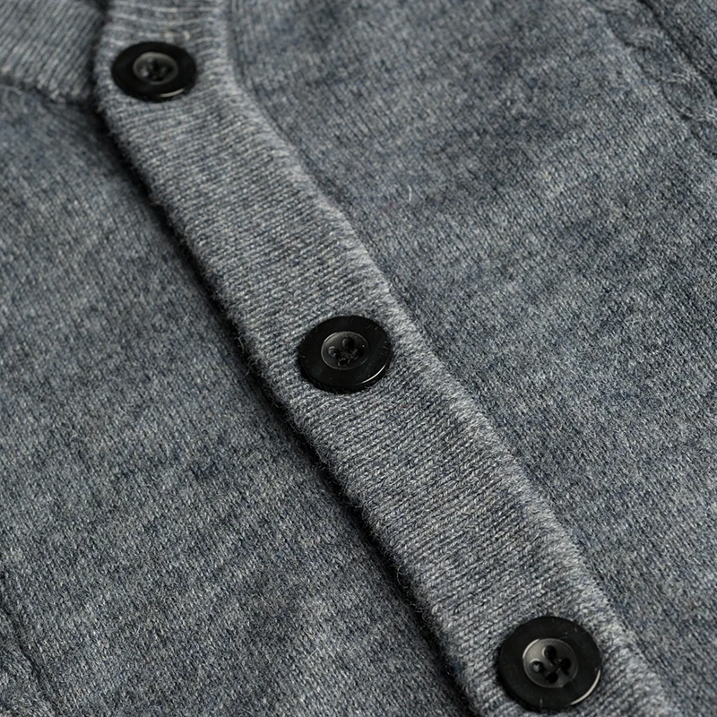 Новинка мужской вязаный кардиган на пуговицах Осенняя шерстяная одежда