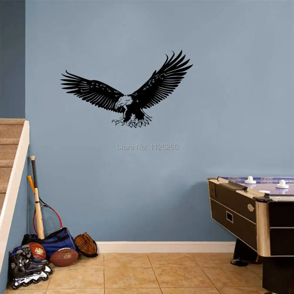 

Flying American Bald Eagle Wall Stickers Living Room Bedroom Decor Art Murals