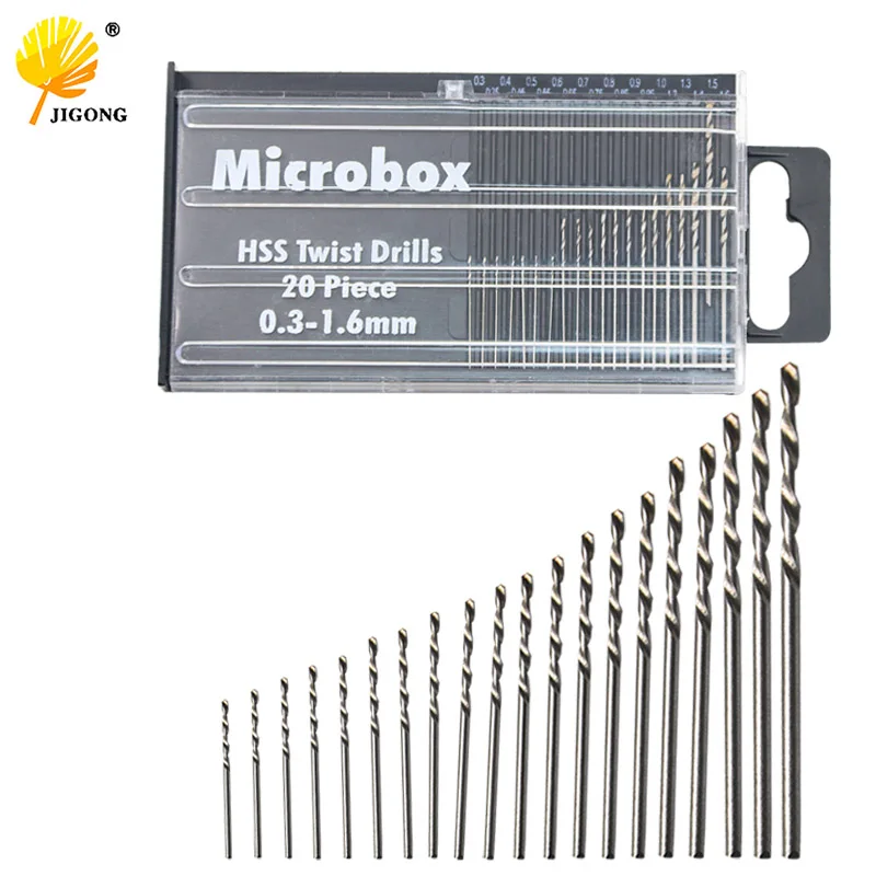 10Pcs 20Pcs 40Pcs Mini HSS Micro High Speed Steel Twist Drill Bit Set Model Craft With Case Repair Parts 0.3mm-1.6mm