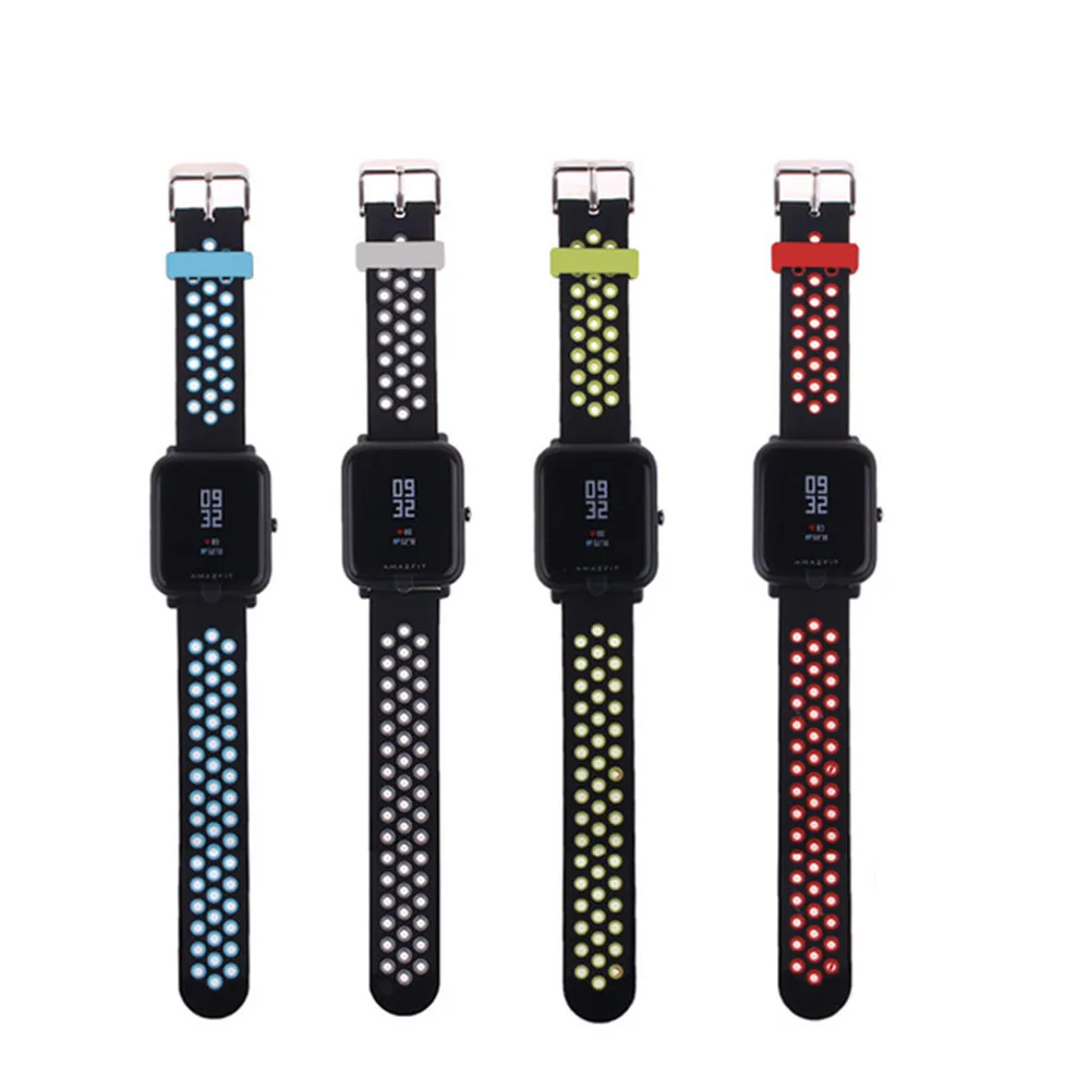 20 мм сменный спортивный силиконовый ремешок для часов Xiaomi Huami Amazfit браслет