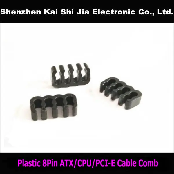 Оптовая продажа 100 шт./лот прозрачный и черный пластик 8Pin кабель расческа для