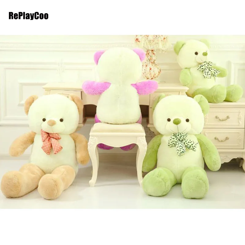 160 см/64 дюйма огромные блестящие смешанные Мишки Тедди Мягкие плюшевые мишки