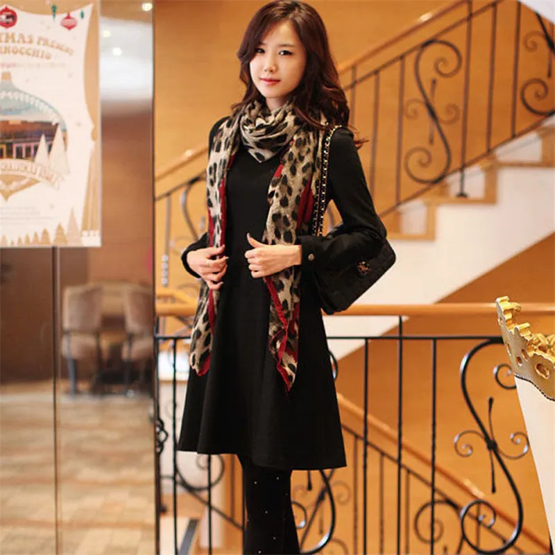 Новый леопардовый стильный шарф модный стиль длинный мягкий Шелковый шифон