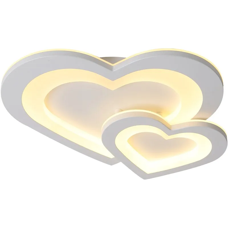 

VEIHAO Modern Led Ceiling Lights Heart Shaped Bedroom Children's Room Girl Room Corridor Balcony Aisle Gray White Ceiling lamp