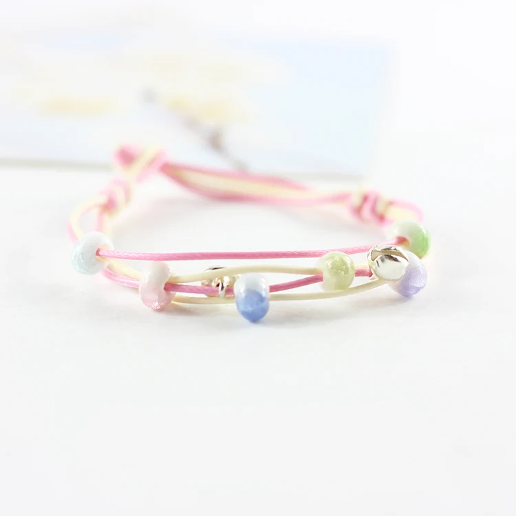 Женские креативные керамические бусинки-колокольчики браслет для девочки