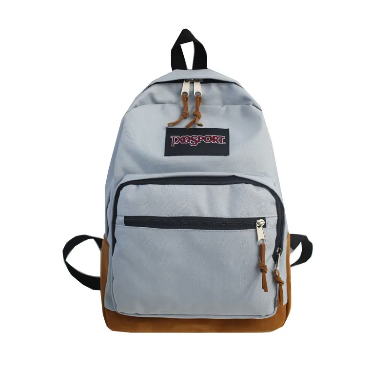 Waterproof nylon Women School Bags for Teenage Girls Preppy Style Large Capacity Youth Backpack Book Mochilas High quality - Цвет: gray