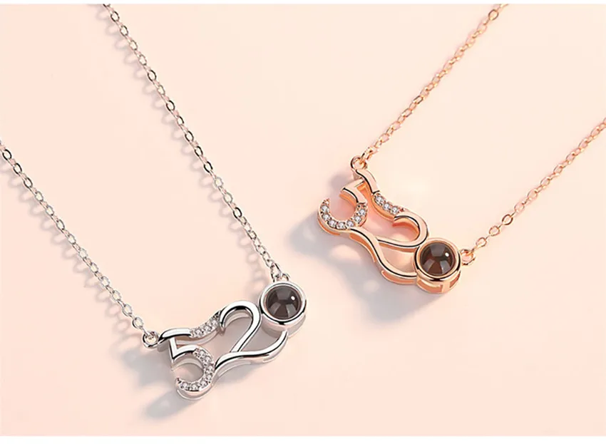 Женское ожерелье с подвеской-проектором колье Я тебя люблю на 100 языках 520 |