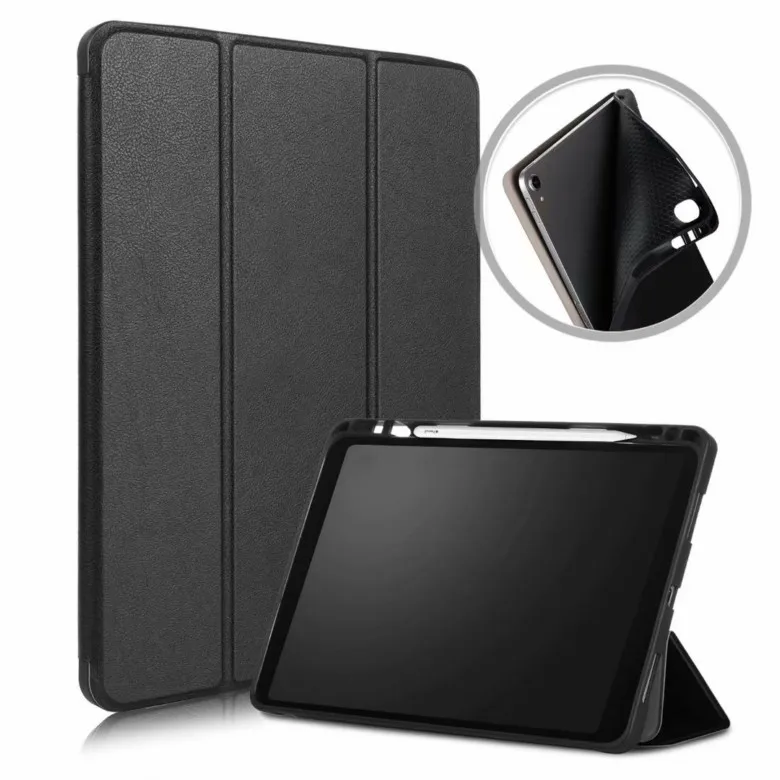 black Умный Магнитный мягкий чехол для нового iPad Pro 11, ультратонкий противоударный чехол-подставка из искусственной кожи для iPad Pro 11 - Цвет: black