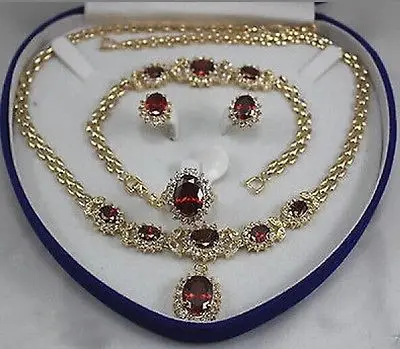 Горячая продажа Бесплатная доставка&gt Женские Ювелирные изделия rubine 18KGP серьги