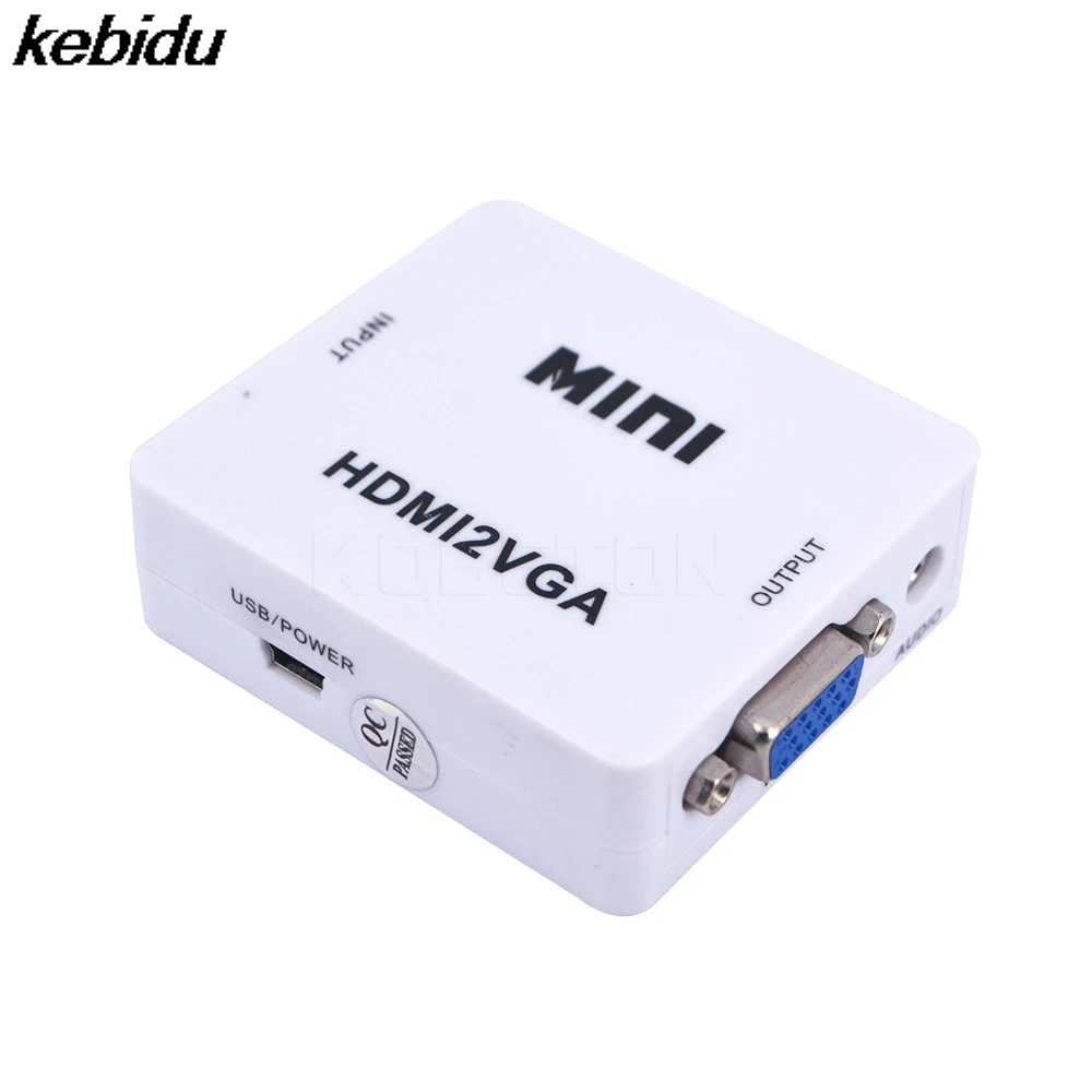 Видео конвертер 1080P VGA адаптер с 3 5 мм Джек аудио Выход совместимому HDMI в комплект