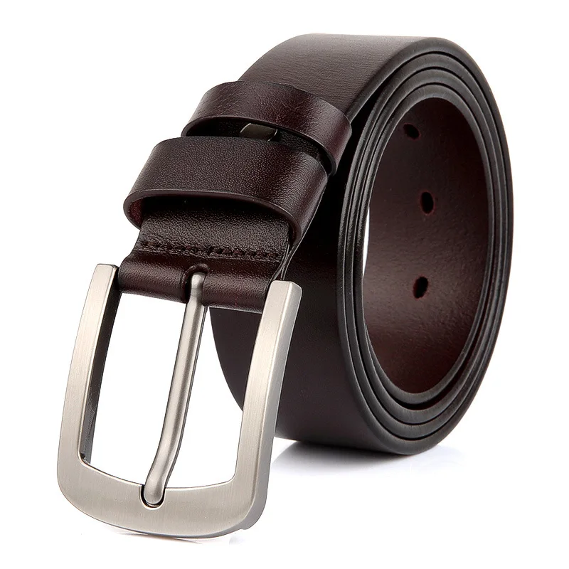 big and tall top quality cow genuine leather men belts black brown hot design jeans belt for male original luxury brand | Аксессуары для