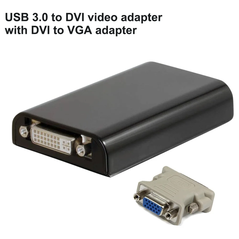 USB 3.0 to DVI VGA 1080P USB 3,0 в HDMI конвертер USB 3,0 в HDMI DVI VGA видеоадаптер для windows 10/8/macbook air pro - Цвет: USB 3.0 to DVI VGA