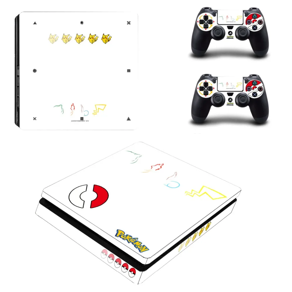 Наклейка PS4 Slim Skin для консоли Sony PlayStation 4 и контроллера чистый белый цвет наклейка