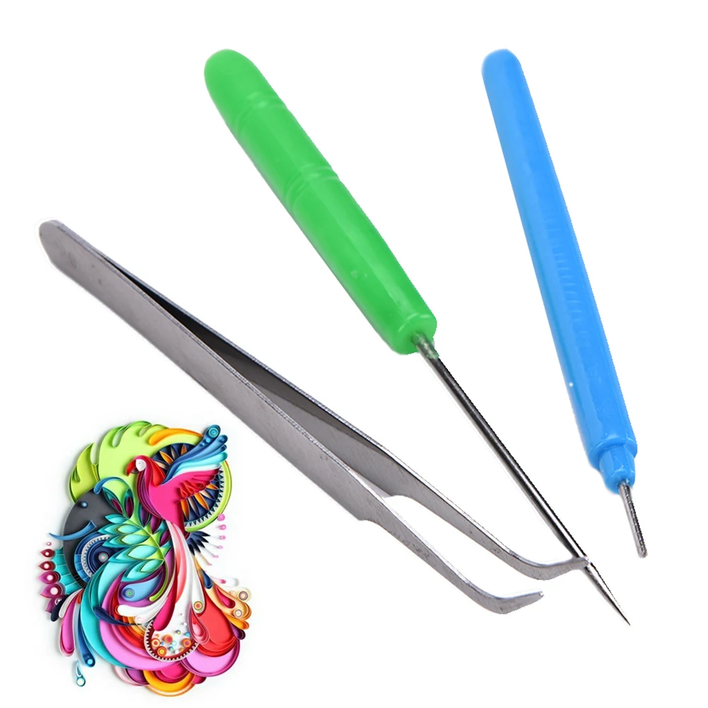 3 шт./компл. инструмент для изготовления бумаги сделай сам цветочной пинцет с