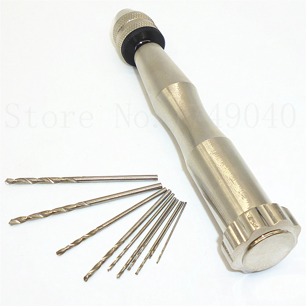 Мини алюминиевый штифт тиски ручной сверлильный патрон 0 3-3 мм с 10 шт. микро сверла