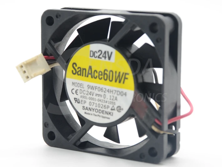 50 шт. охлаждающий вентилятор для Sanyo 9WF0624H7D04 A90L 0001 0423 #105S 24V 0.12A 6015 60mm 6cm|Кулеры и
