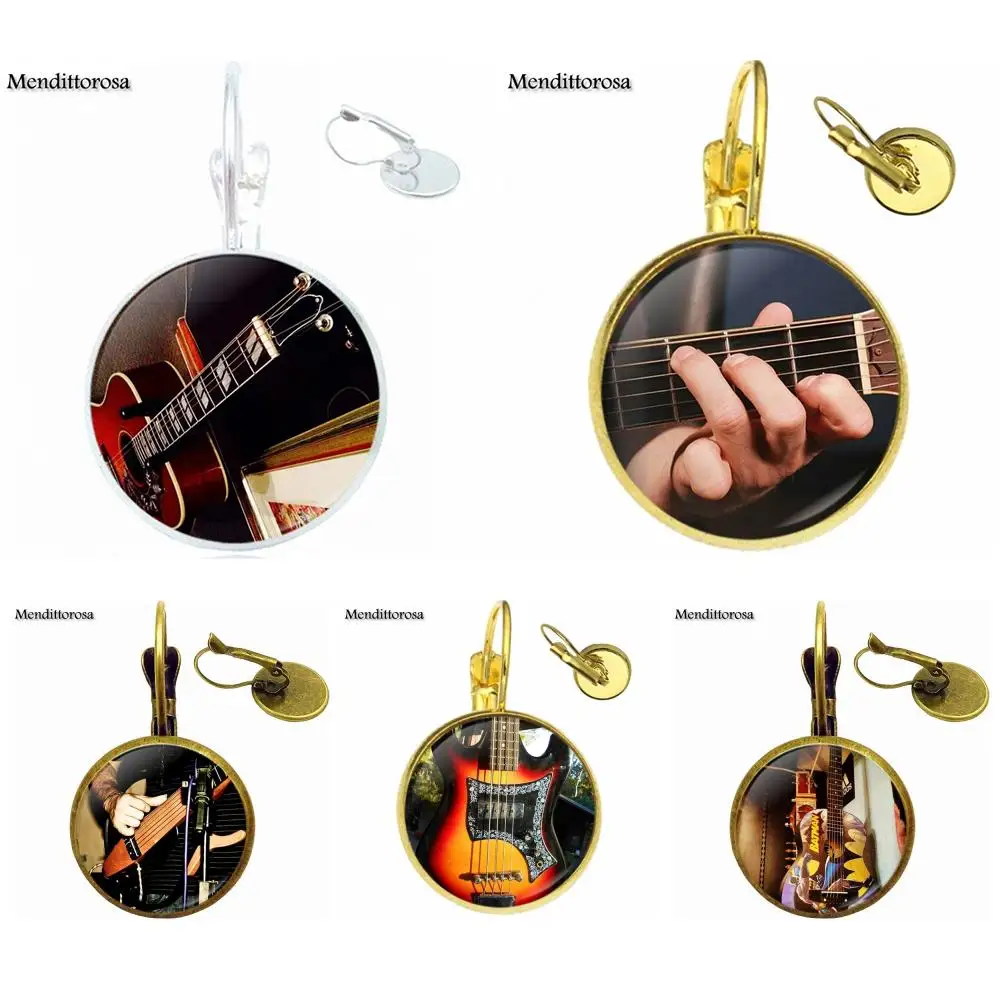 EJ Glaze гитара Музыка Бронзовый/серебристый/золотистый клип ушные крючки Висячие