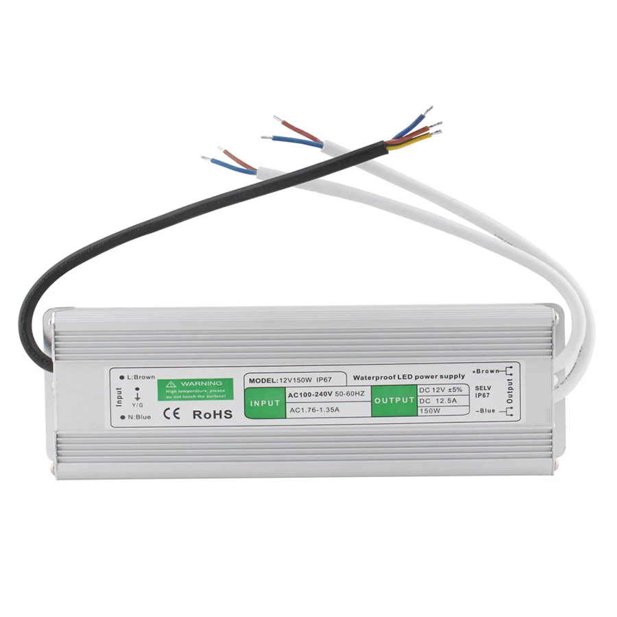 AC DC 220 В до 12 В 24 В адаптер питания 10 Вт 20 Вт 30 Вт 50 Вт IP67 12 в 24 в блок питания водонепроницаемый IP67 трансформатор светодиодный драйвер
