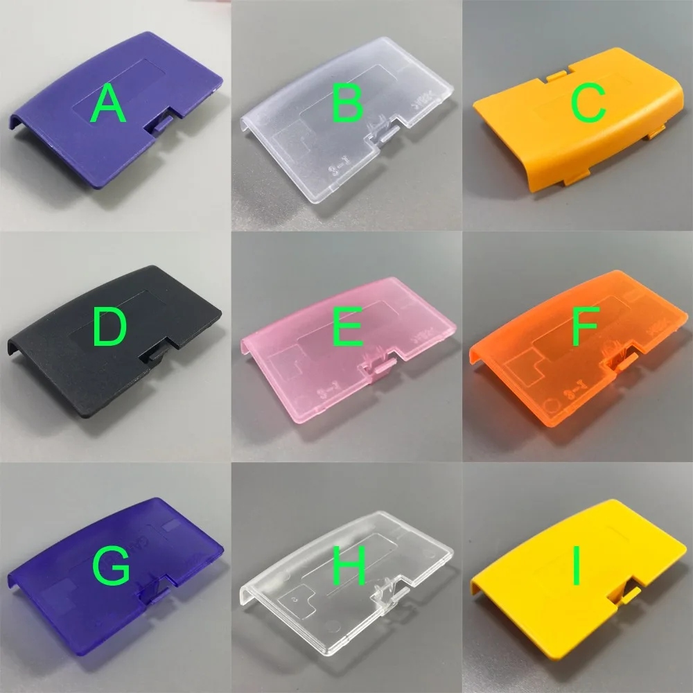 1X 10 color available choose For Nintendo GameBoy Advance GBA Battery Cover Lid Door New Clear Purple Clear Orange Black white