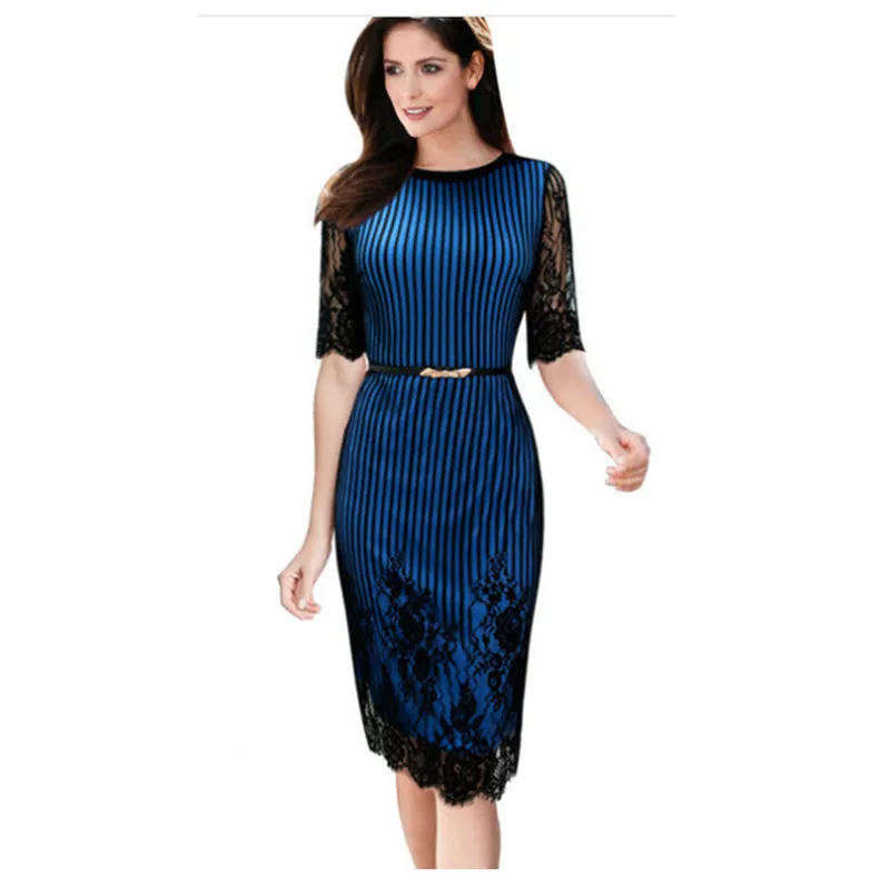 Женское облегающее платье карандаш синее кружевное с рюшами|bodycon dress|woman elegantbodycon