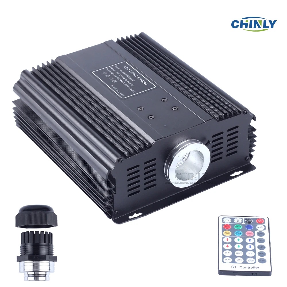 DMX 45W RGB волоконно оптический двигатель RF светодиодный светильник с дистанционным
