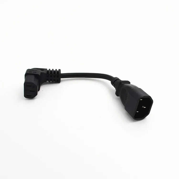 IEC 320 C14 штекер C13 Женский Разъем PDU/UPS Удлинитель силовой кабель коннектор до 90