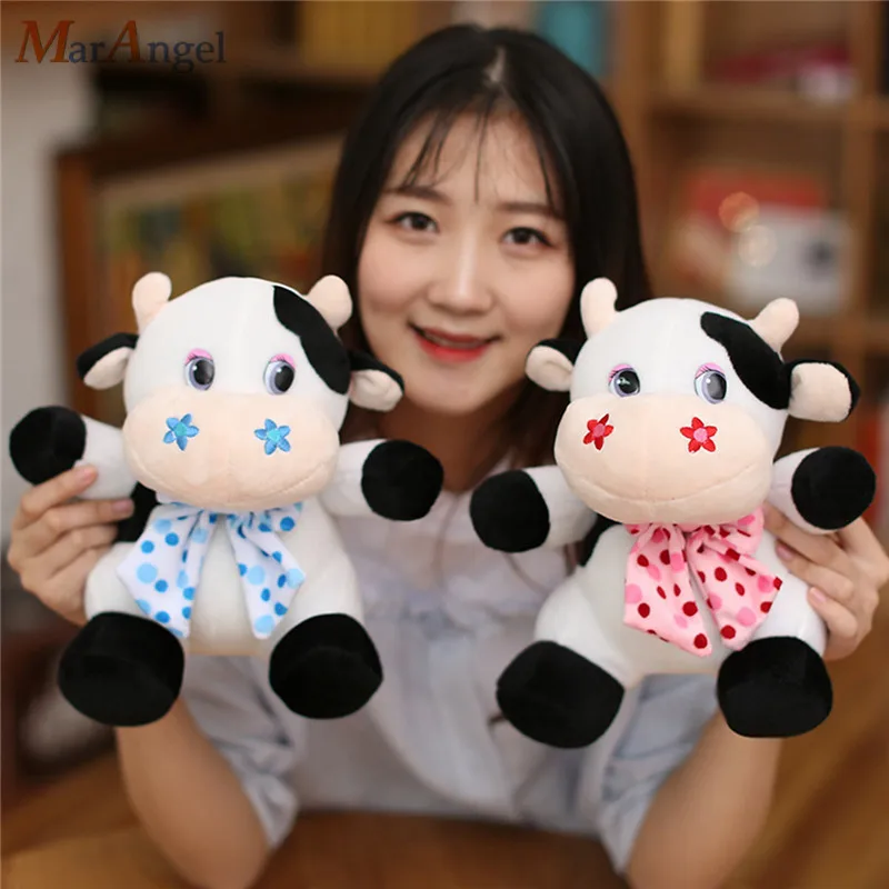 1 шт. 25/40 см мультяшная Сидящая молочная корова плюшевая игрушка мягкие животные