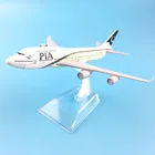Джейсон пачка 16 см самолет модель самолета Пакистан поо Boeing 747 с трёхмерными чертёжами Diecast металлические Самолеты 1:400 самолет игрушка в подарок