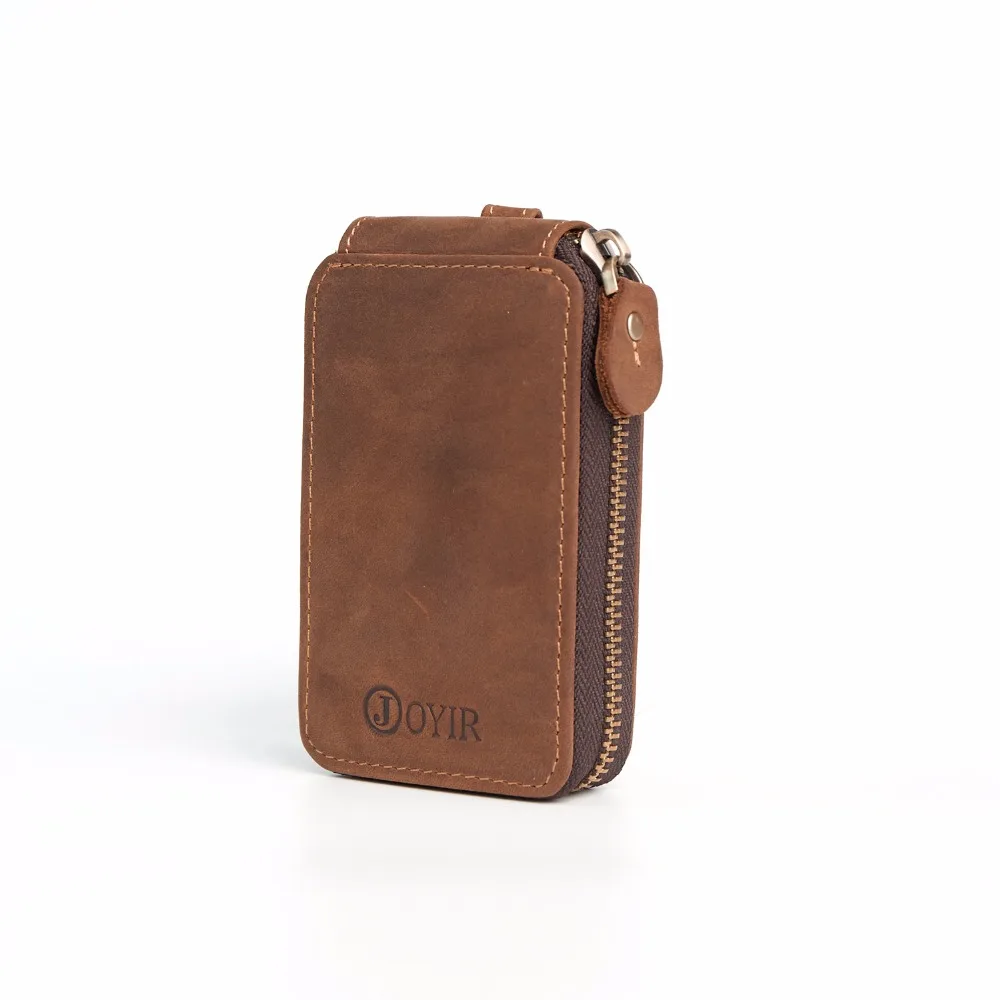Кожаный держатель для ключей JOYIR маленький Повседневный чехол из натуральной