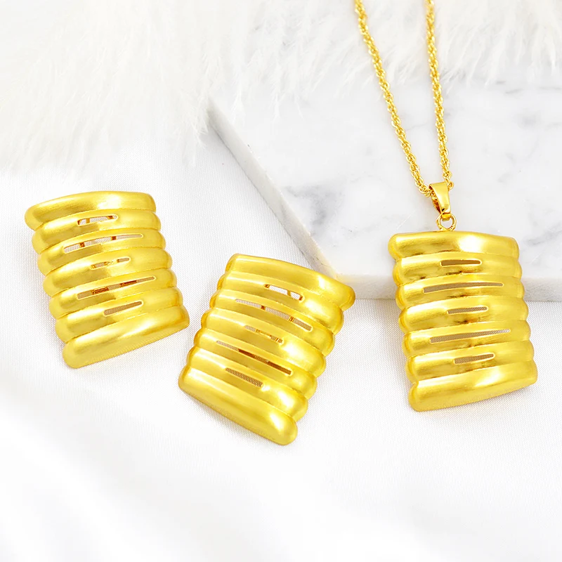 Sunny Jewelry Классический квадратный ювелирный набор для женщин серьги кулон
