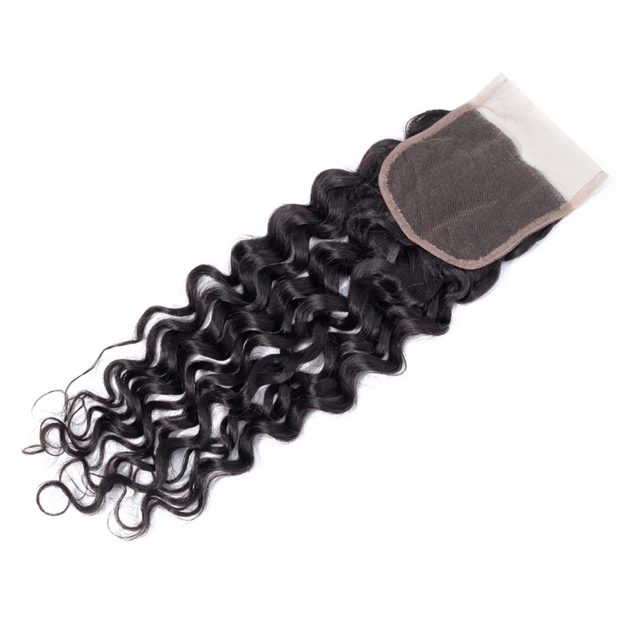Bling Hair вода волна 5x5 швейцарская кружевная застежка с детскими волосами бразильские Remy человеческие волосы закрытие часть натуральный цвет 8-22 дюймов