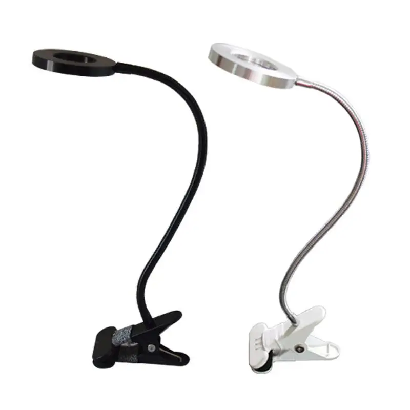 Светодиодный настольная лампа с зажимом USB Перезаряжаемый затемнением идеально
