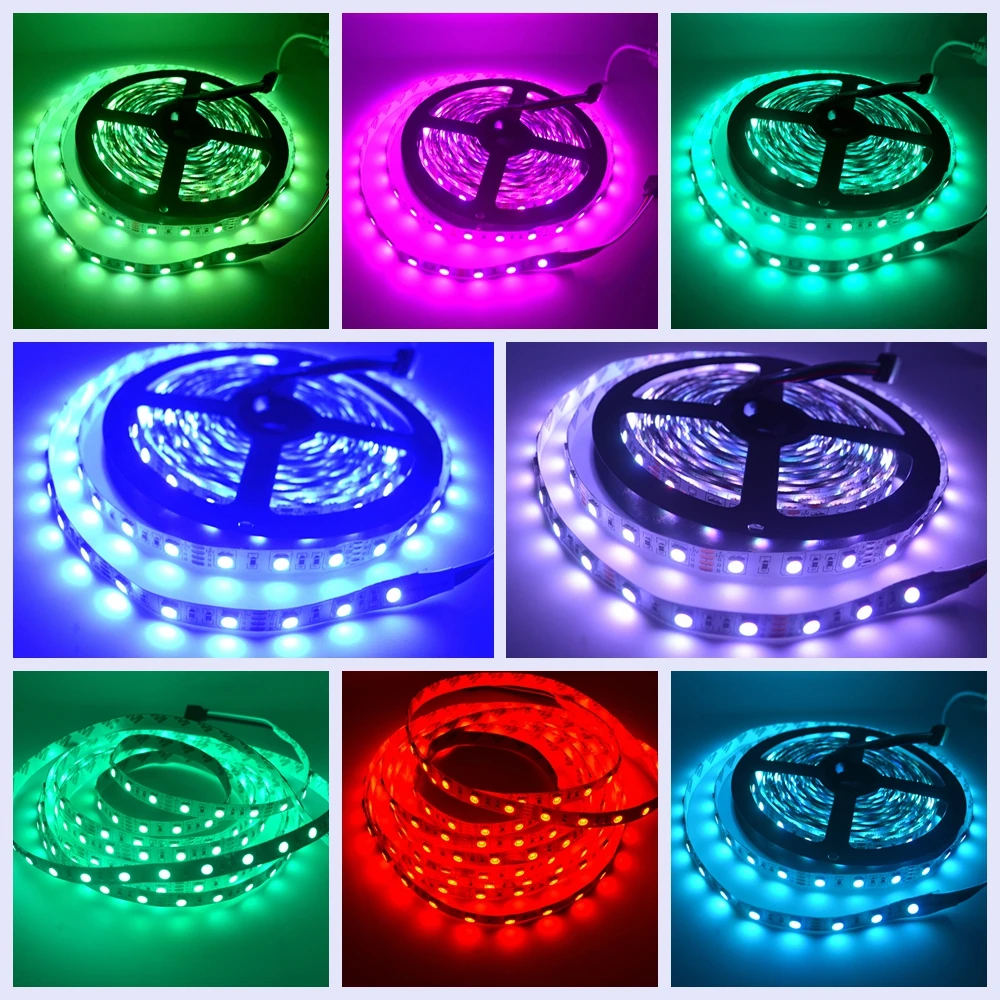 5 м 300LED 5050 SMD LED flexible strip белый RGB Красный Зеленый Синий Желтый Не водонепроницаемыйпартии свет книга свет ночного лампа настольная лампа