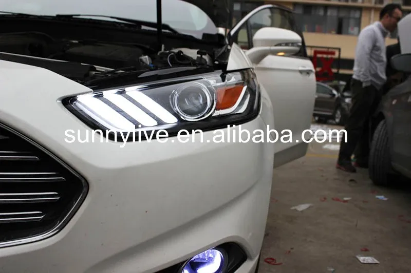 Фары для FORD Fusion titanium для Mondeo 2013- год светодиодные передние фары для Mustang style JC